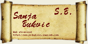 Sanja Bukvić vizit kartica
